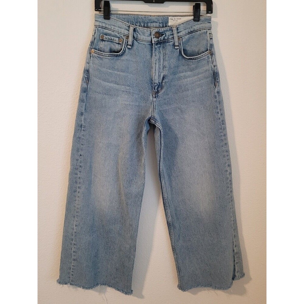 rag & bone Andi High-Rise Ankle Wide-Leg Jeans Cecilia Wash Size 26 Quiet Luxury